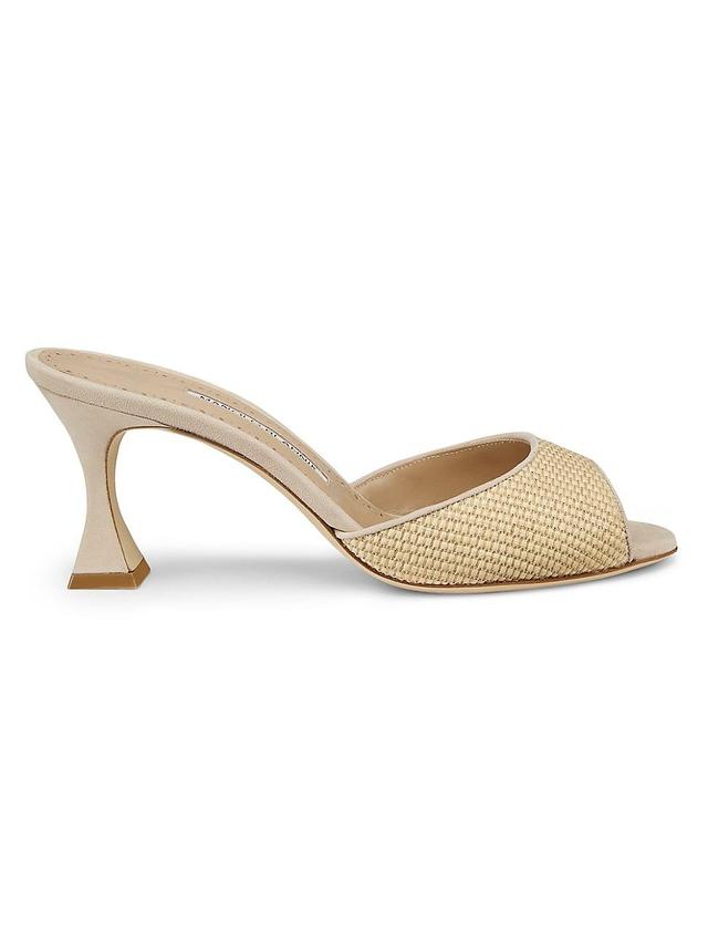 Womens Jadara 70MM Raffia Mules Product Image