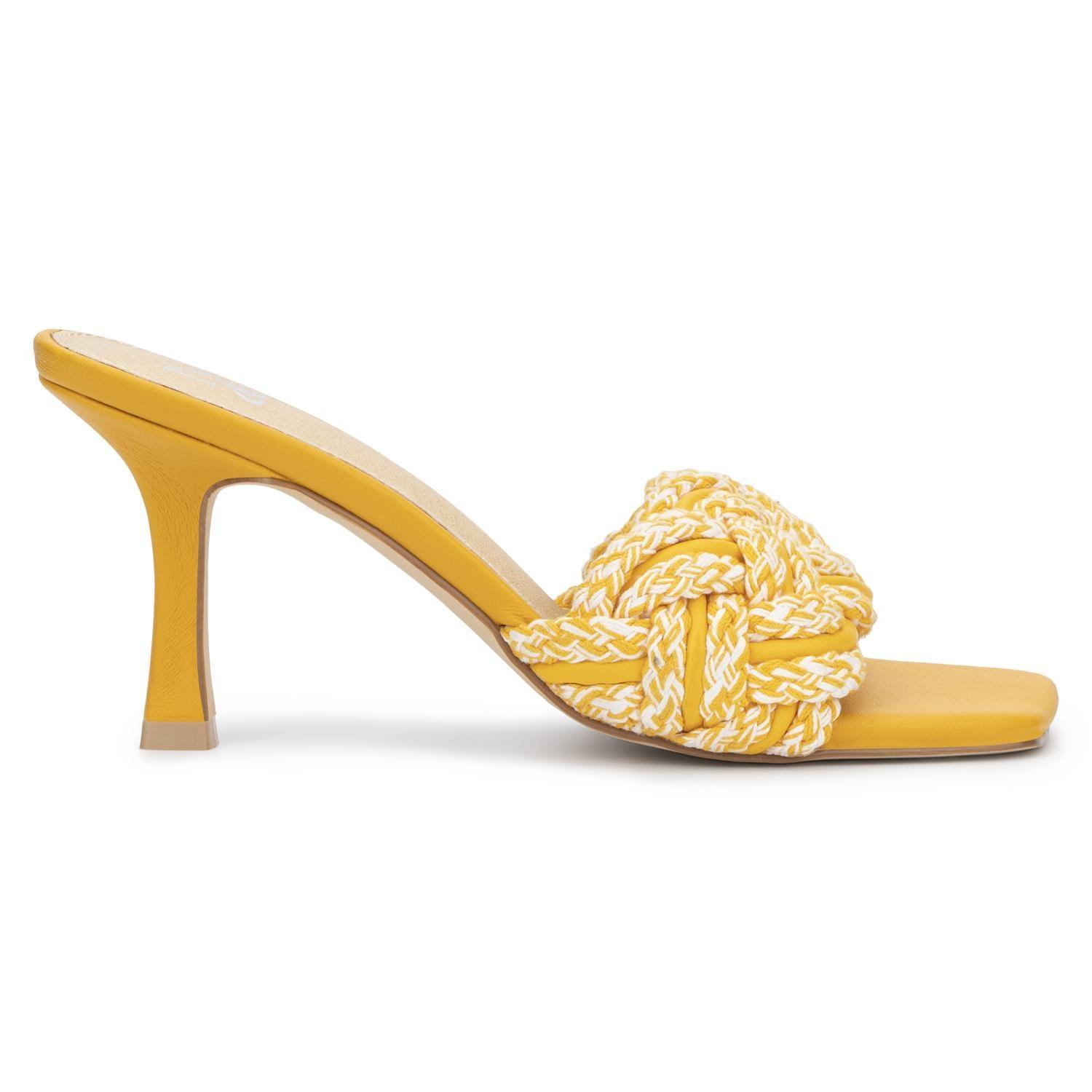 New York & Company Womens Julie Heeled Sandals, 7 1/2 Medium, Orange Product Image