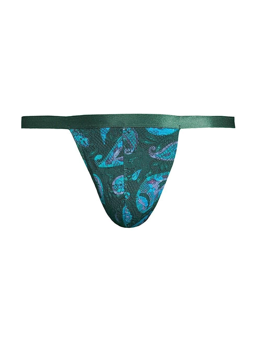 Mens Never Say Never Print Italian Thong Product Image