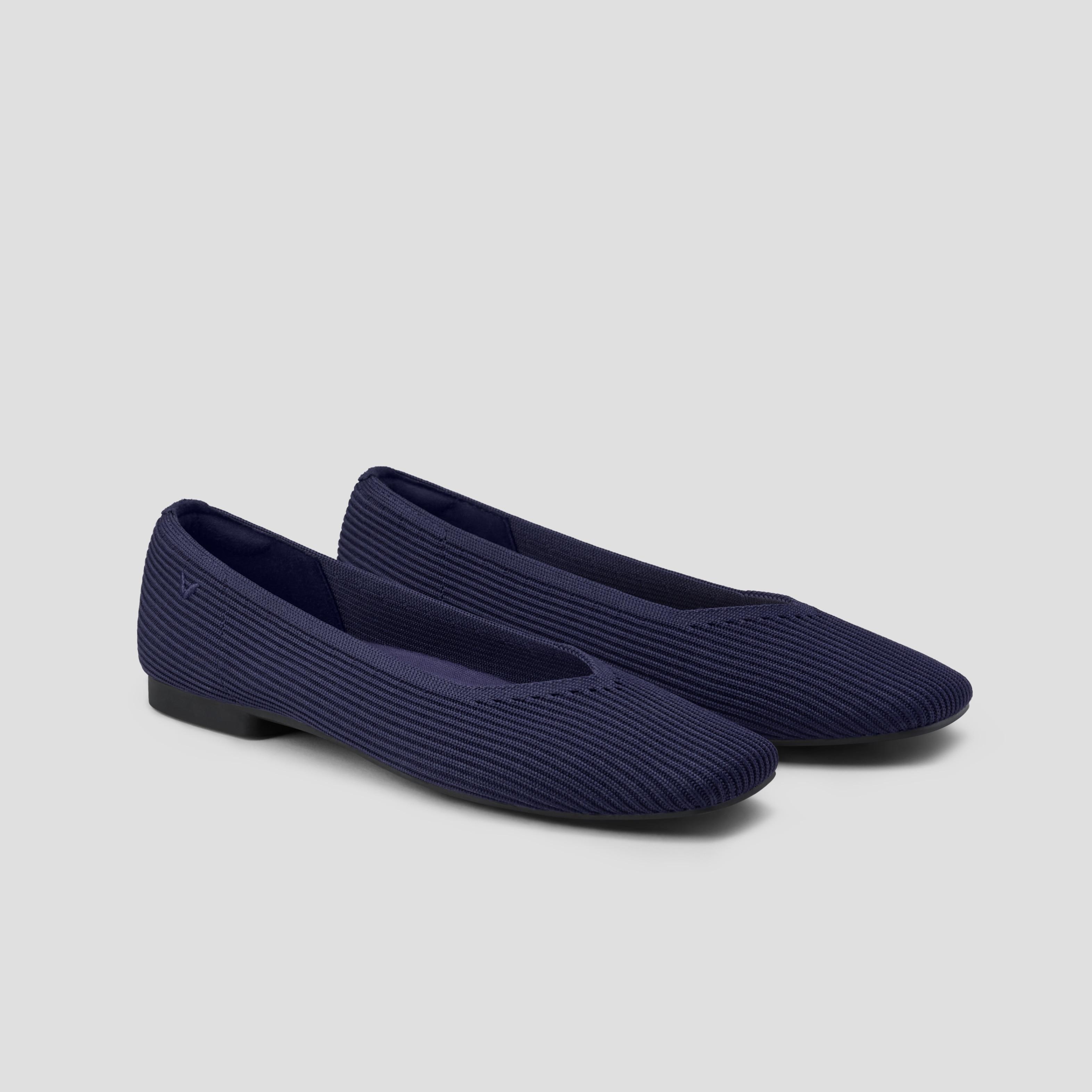 Square-Toe V-Cut Flats (Margot 2.0) Product Image