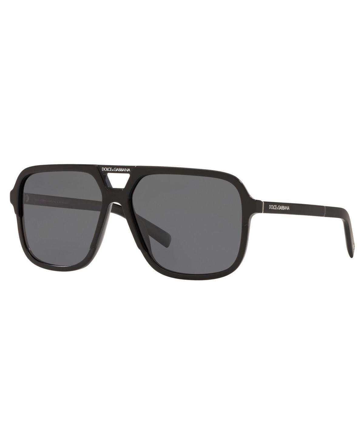 Dolce&Gabbana Mens Polarized Sunglasses, DG4354 - BLACK Product Image