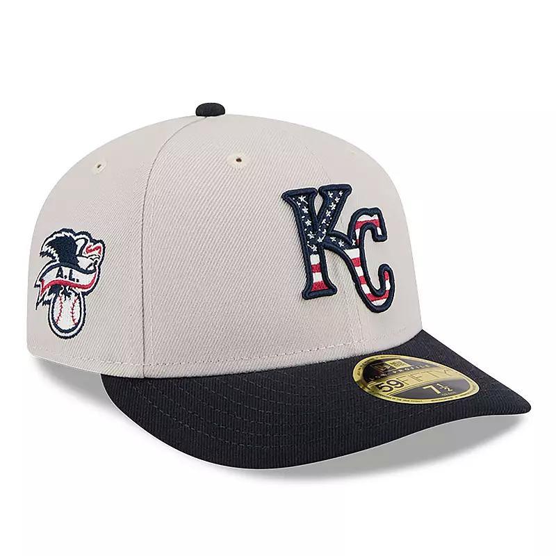 Mens New Era Khaki/Black Kansas City Royals 2024 Fourth of July Low Profile 59FIFTY Fitted Hat Product Image