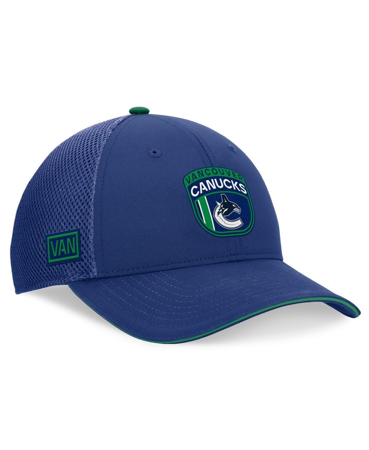 Mens Fanatics Blue Vancouver Canucks 2024 NHL Draft On Stage Trucker Adjustable Hat Product Image