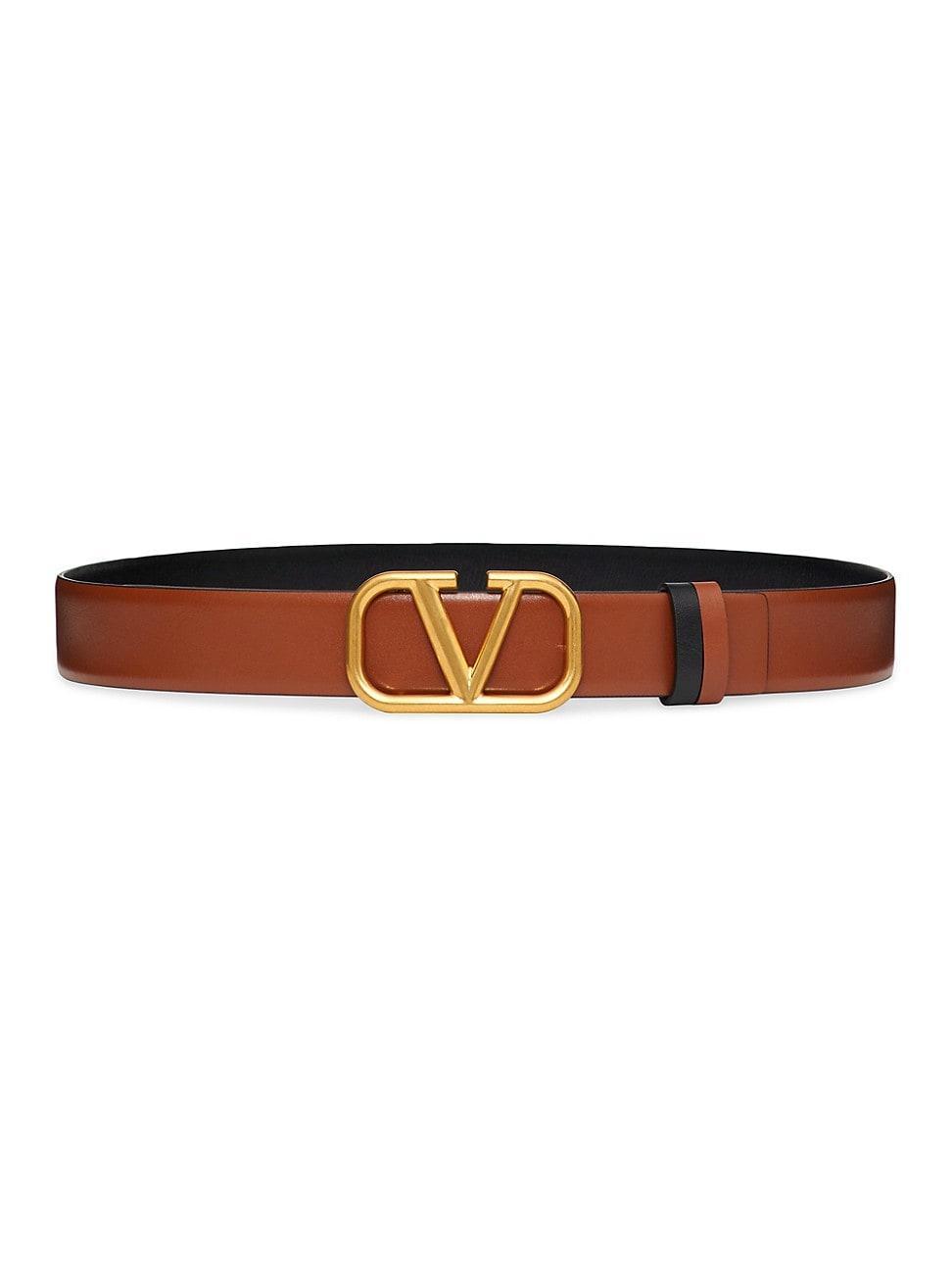 Womens Reversible VLogo Signature Belt In Glossy Calfskin 30mm Product Image