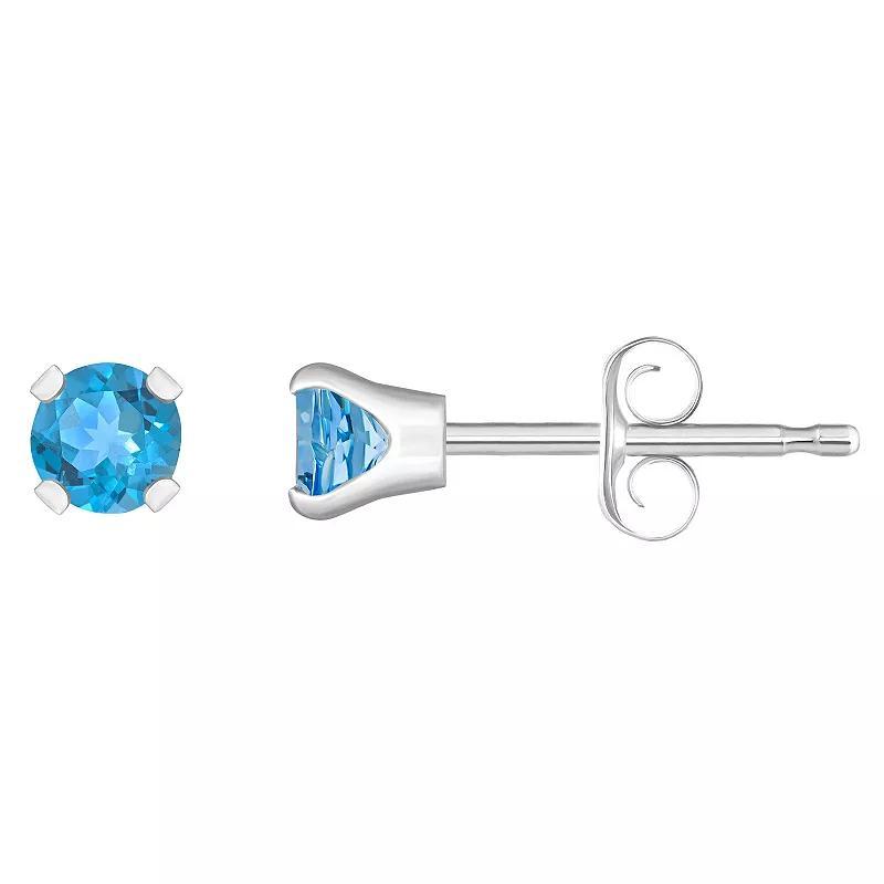 Aquamarine (1/5 ct. t.w.) Solitaire Stud Earrings in 14k Gold (Also in Sapphire, Emerald & Ruby) - Ruby Product Image