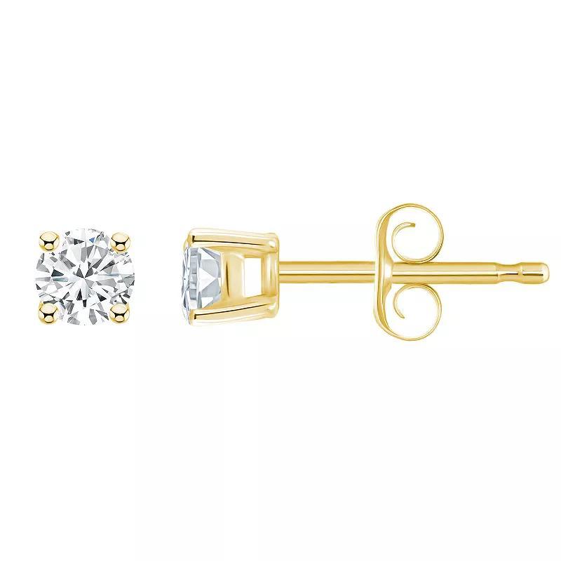 Celebration Gems 14k Gold 1/4 Carat T.W. Diamond Nickel Free Round Stud Earrings, Womens Product Image