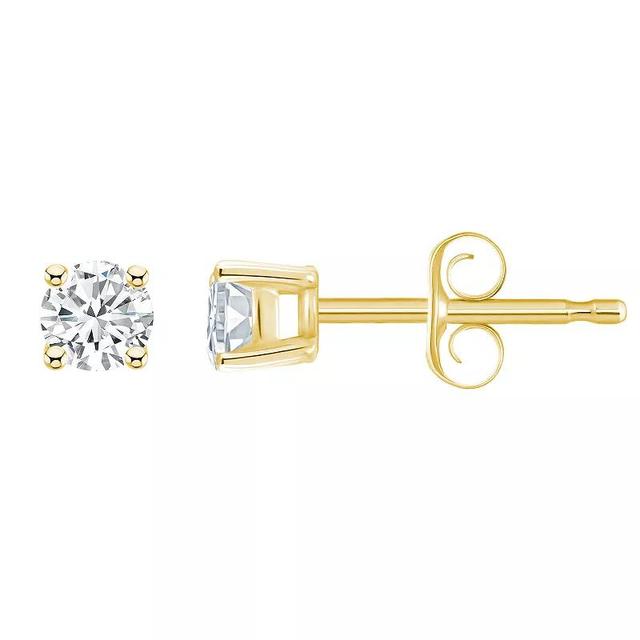 Celebration Gems 14k Gold 1/4 Carat T.W. Diamond Nickel Free Round Stud Earrings, Womens, White Product Image