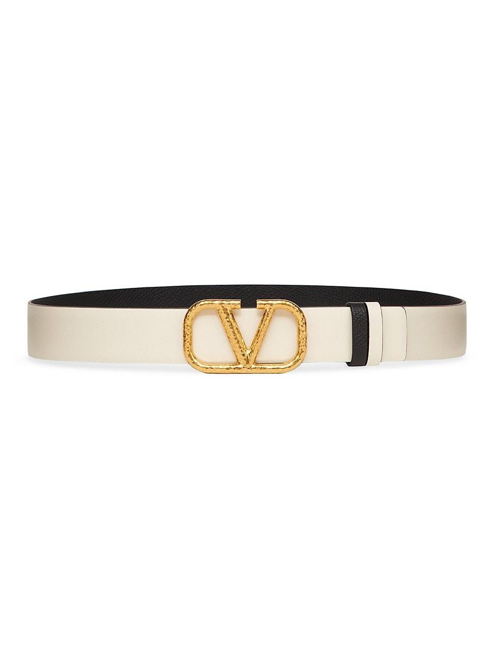 Womens Reversible VLogo Signature Belt in Grainy Calfskin 30MM Product Image