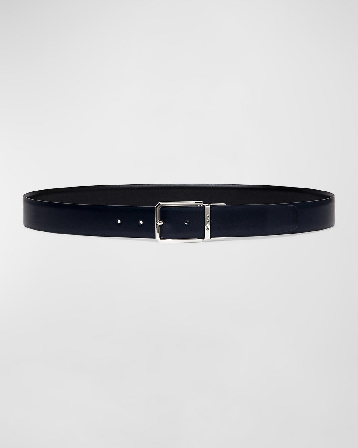 Santoni Reversible Leather Belt Product Image