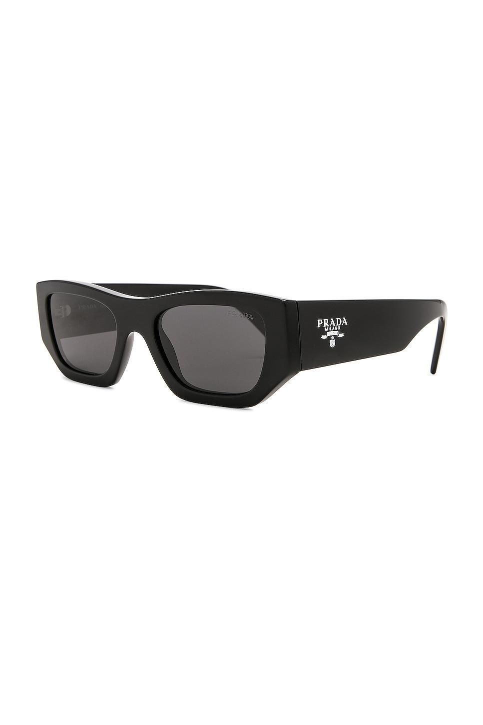 Prada Rectangle Sunglasses Black.. Product Image