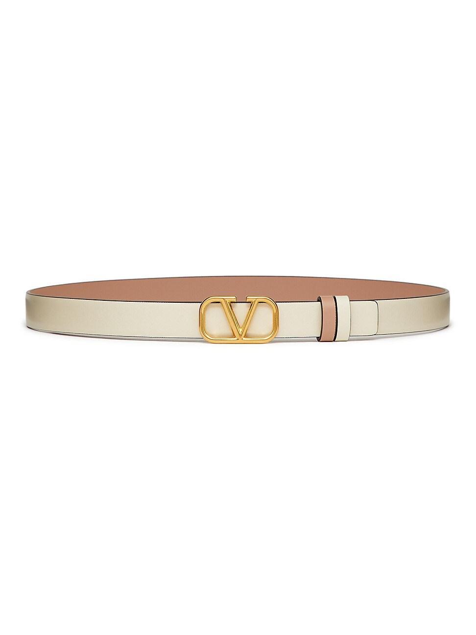 Womens Reversible VLogo Signature Belt in Glossy Calfskin 20MM Product Image