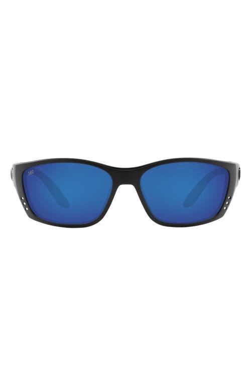 Costa Del Mar Polarized Sunglasses, Fisch 64 - BLACK BLACK Product Image