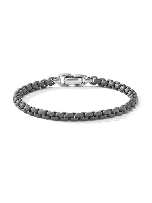 Mens Box Chain Bracelet in Stainless Steel Product Image