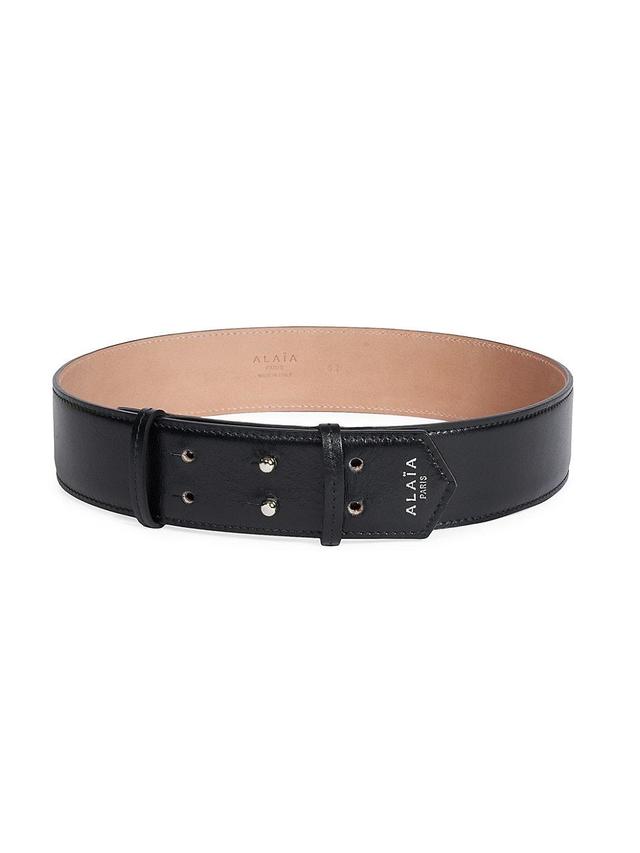 Womens Studded Leather Waist Belt Product Image