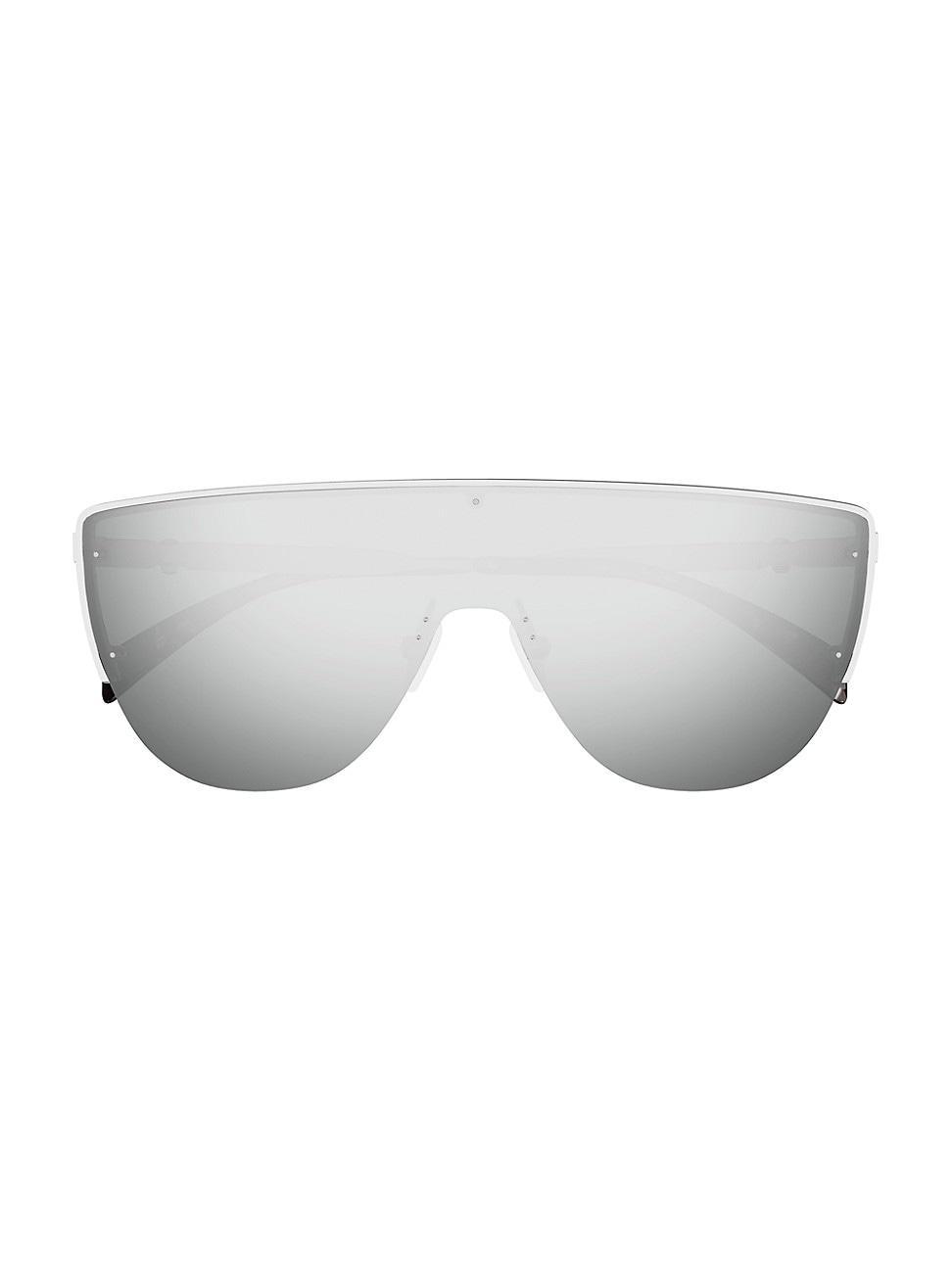 Mens Skull Metal Shield Sunglasses Product Image