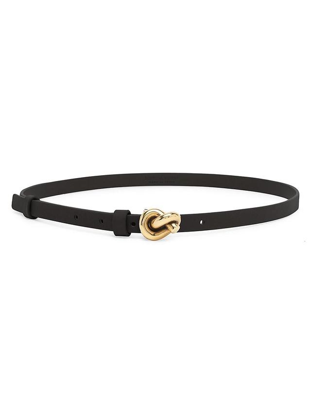 Knot Buckle Leather Belt Product Image