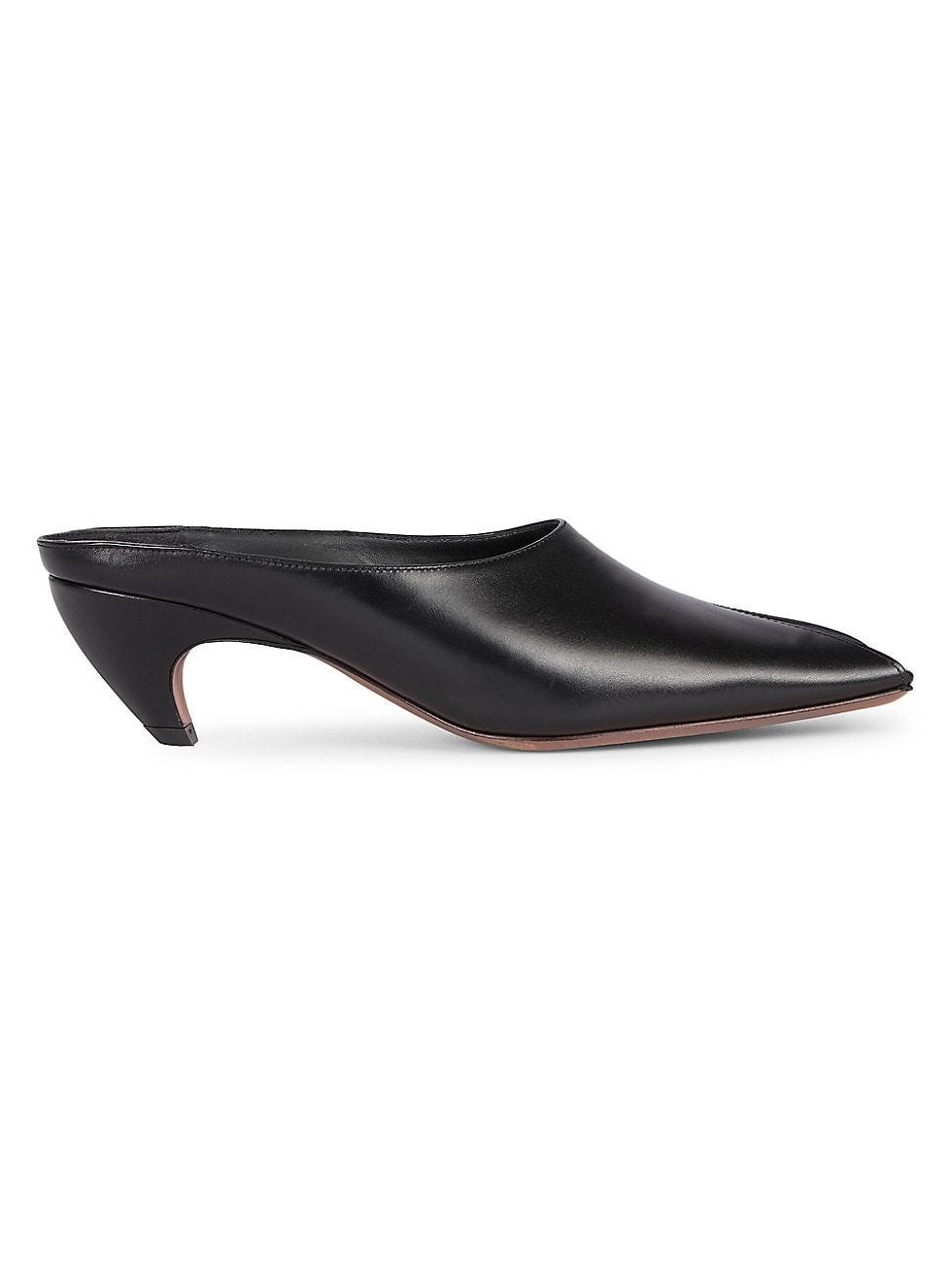 Womens Low 55MM Leather Mules Product Image