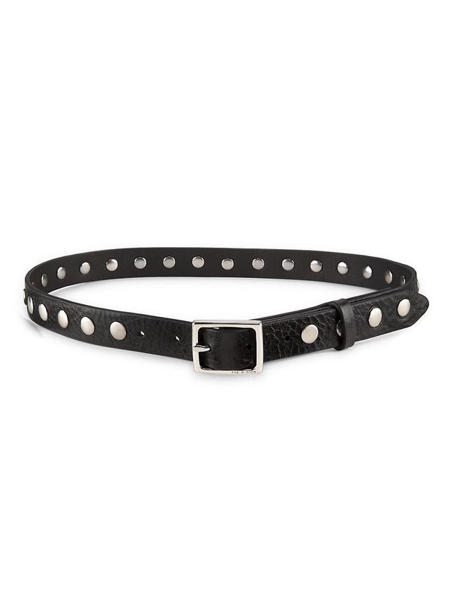 Womens Baby Boyfriend Studded Leather Belt Product Image