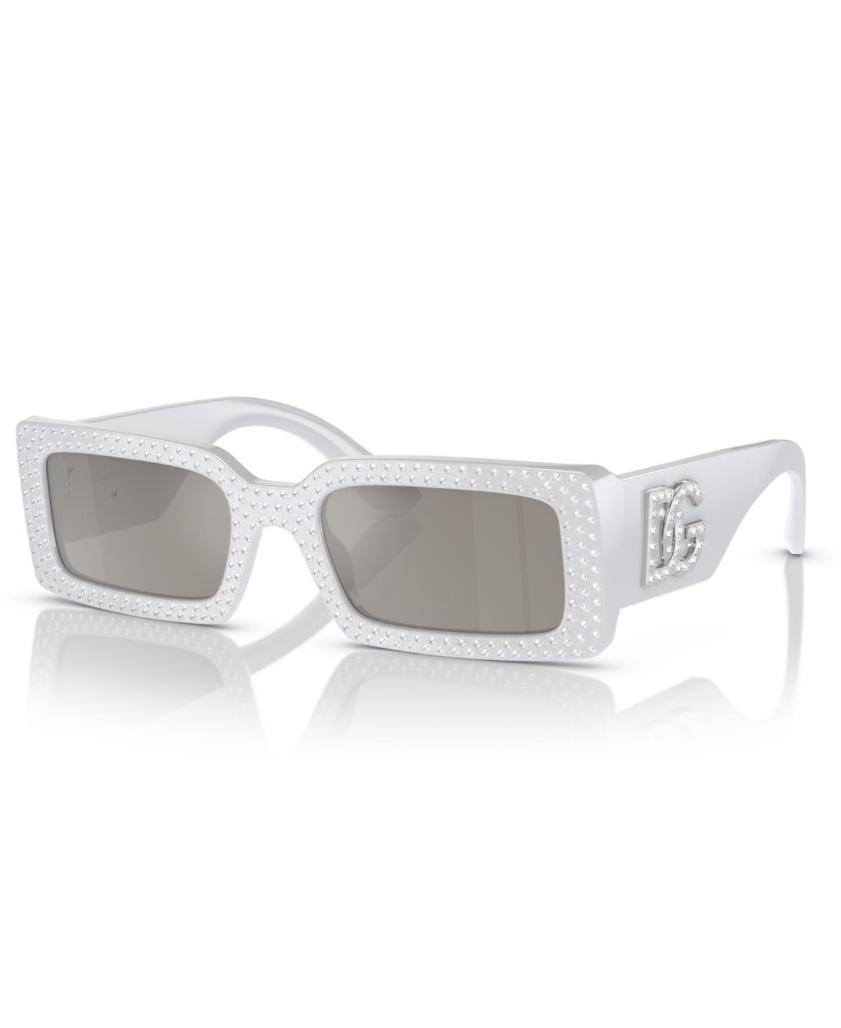 Embellished DG Acetate Rectangle Sunglasses Product Image