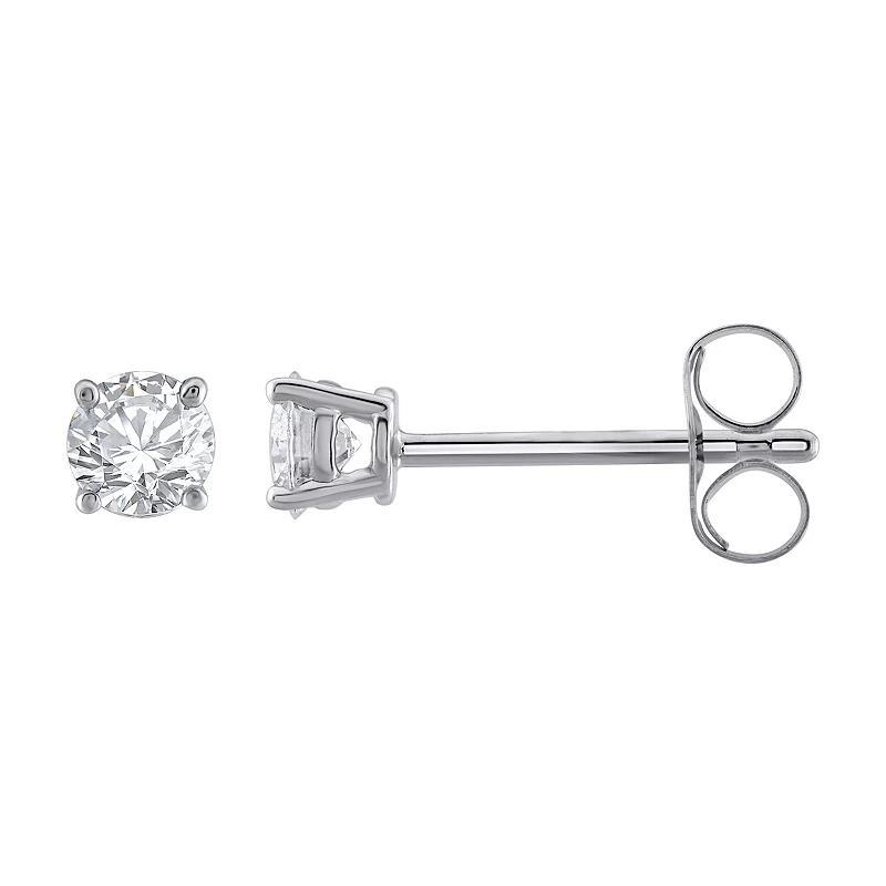 Yours and Mined 14k White Gold 1/4 Carat T.W. Diamond Stud Earrings, Womens Product Image