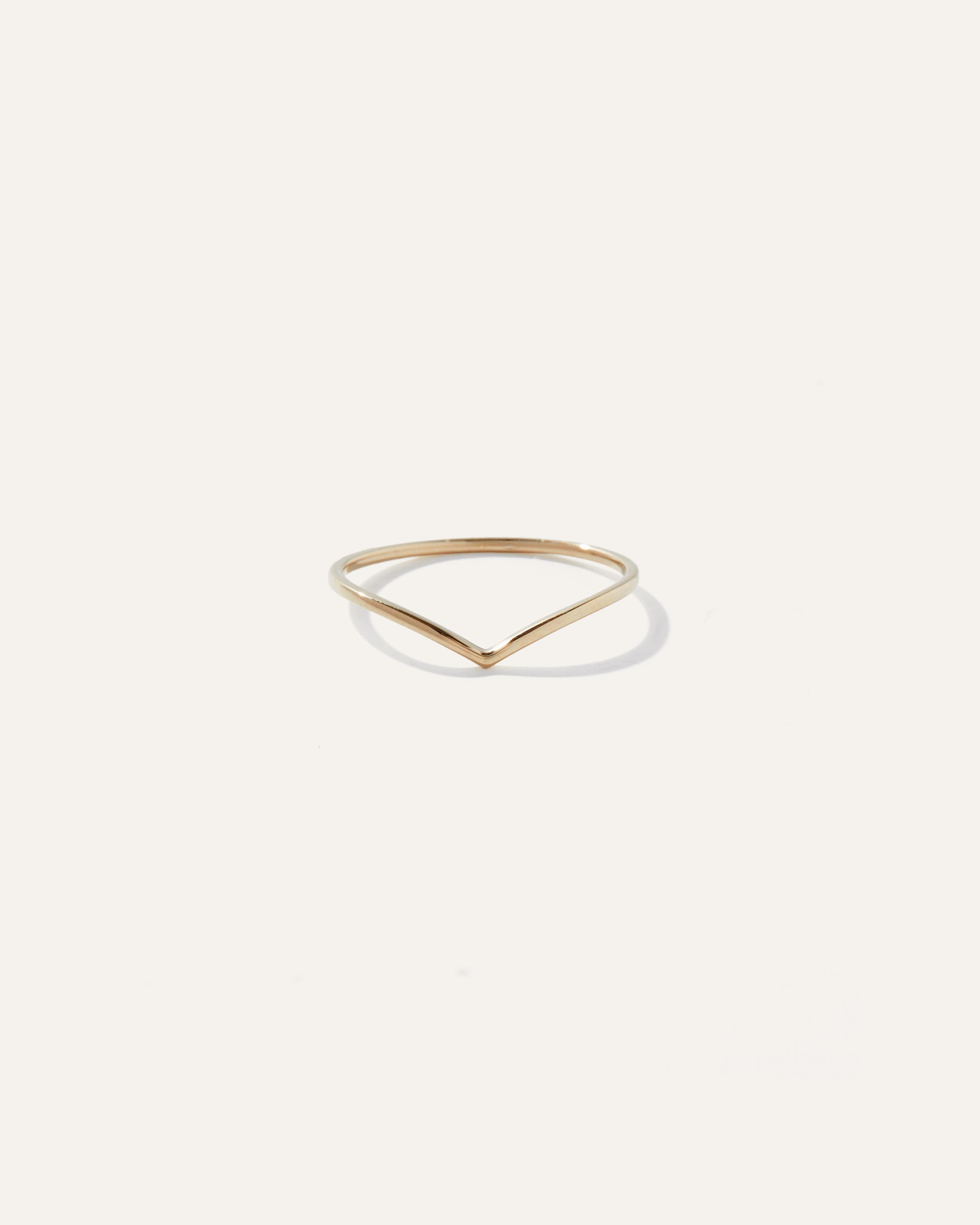 14K Gold Wishbone Ring Product Image