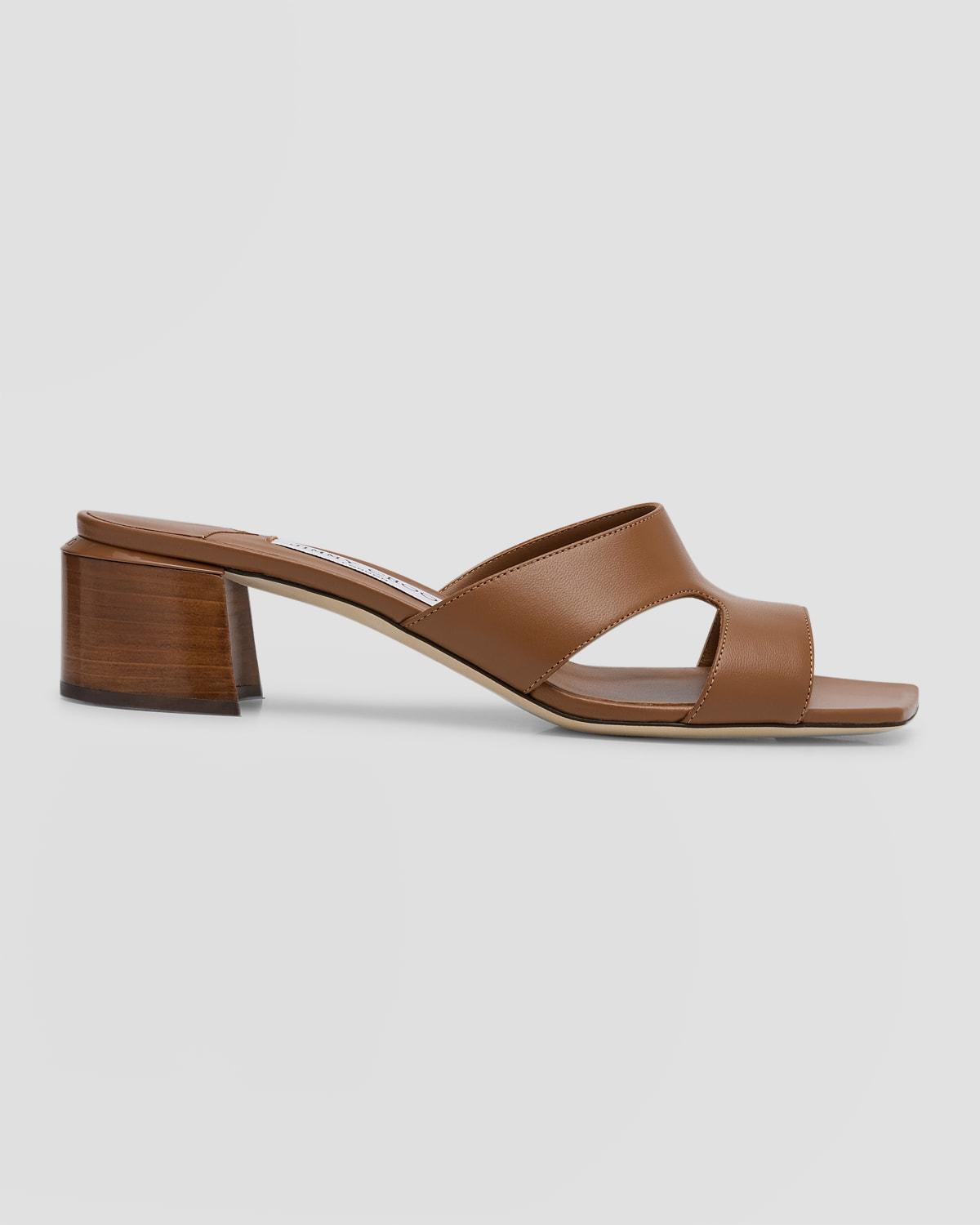 Womens Ellison 45MM Open-Toe Leather Mules Product Image