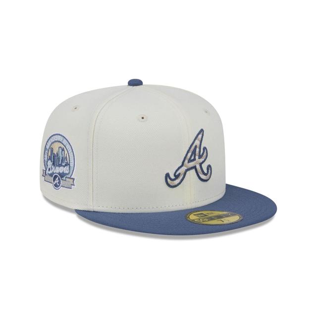 Atlanta Braves Wavy Chainstitch 59FIFTY Fitted Hat Male Product Image