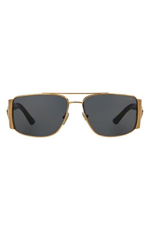 Versace 63mm Polarized Oversize Rectangular Sunglasses Product Image