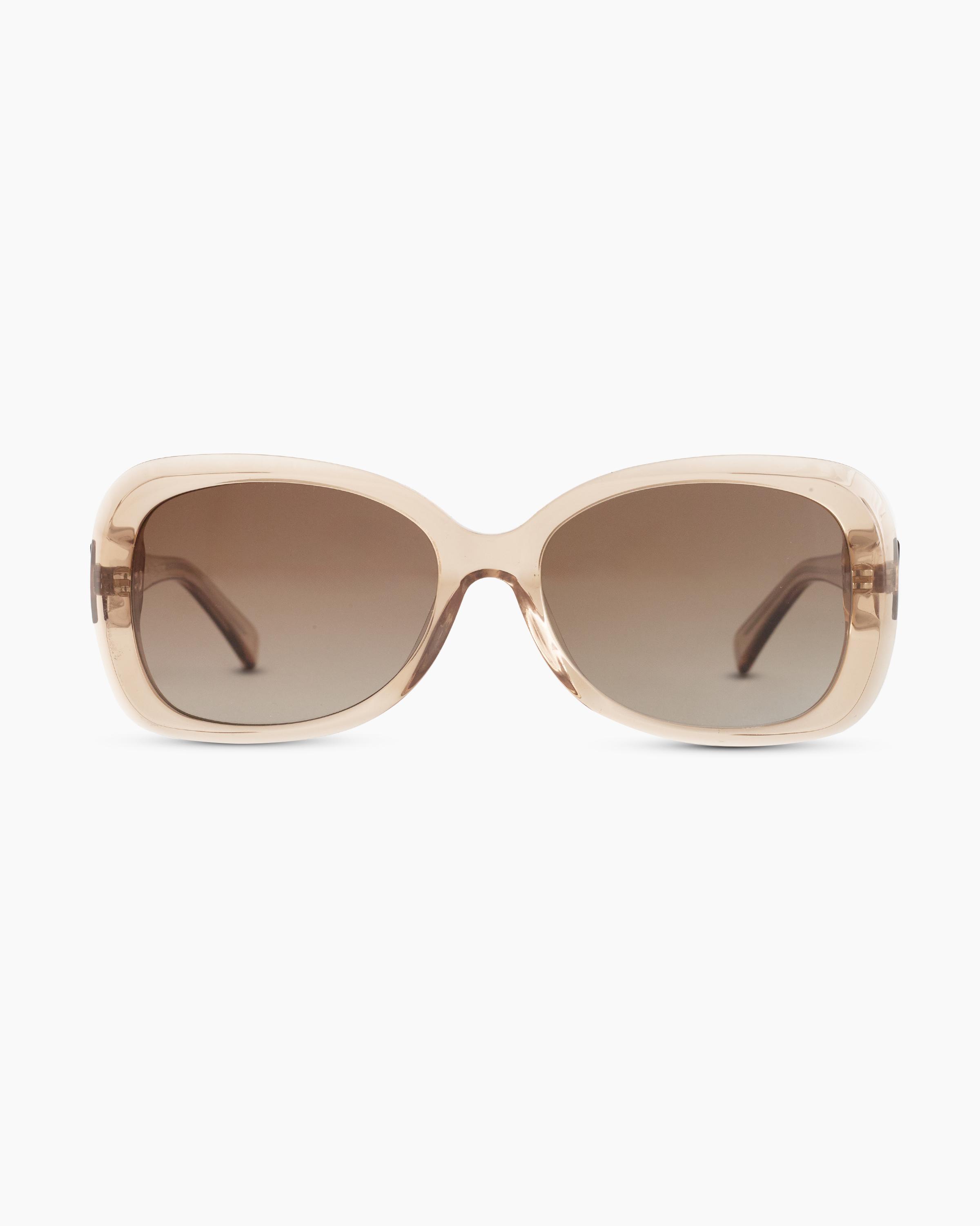 Womens Naomi Polarized Acetate Sunglasses in Clear Taupe with Brown Gradient lens, Cellulose Acetate by Quince Product Image