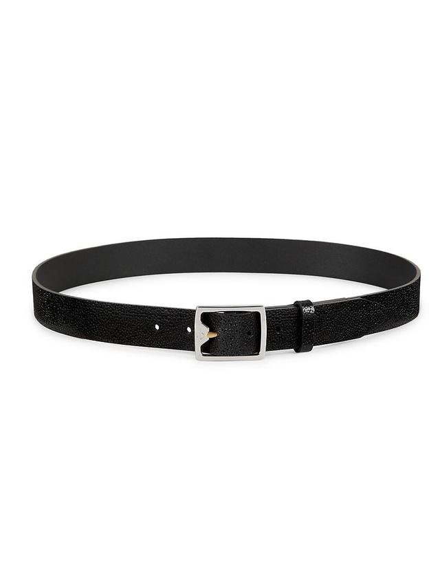 Womens Boyfriend Textured Leather Belt Product Image