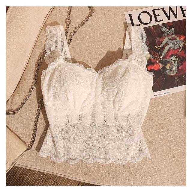 Sleeveless Lace Crop Top Product Image