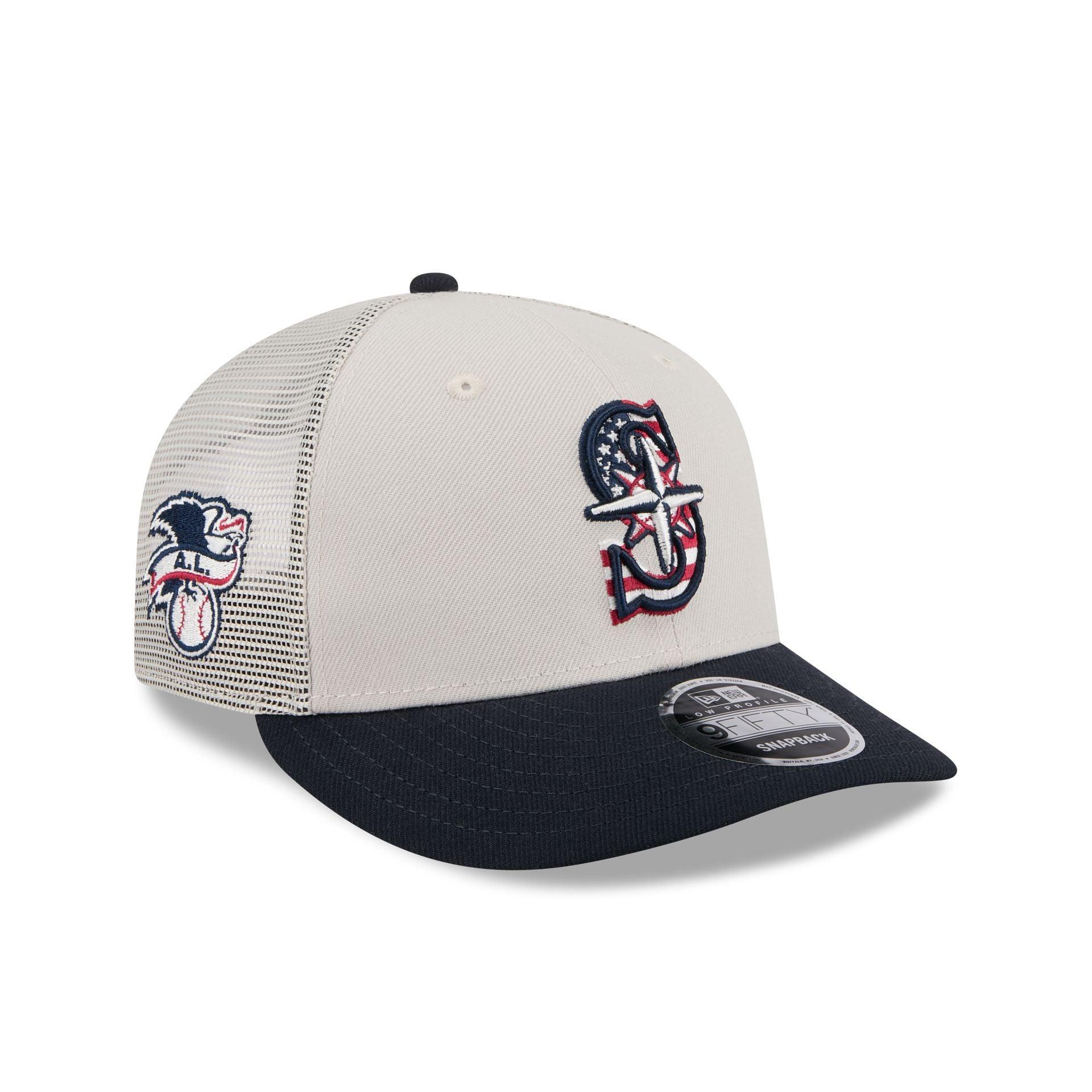 Seattle Mariners Independence Day 2024 Low Profile 9FIFTY Trucker Hat Male Product Image