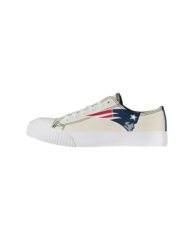 Womens FOCO Cream New England Patriots Low Top Canvas Shoes Product Image