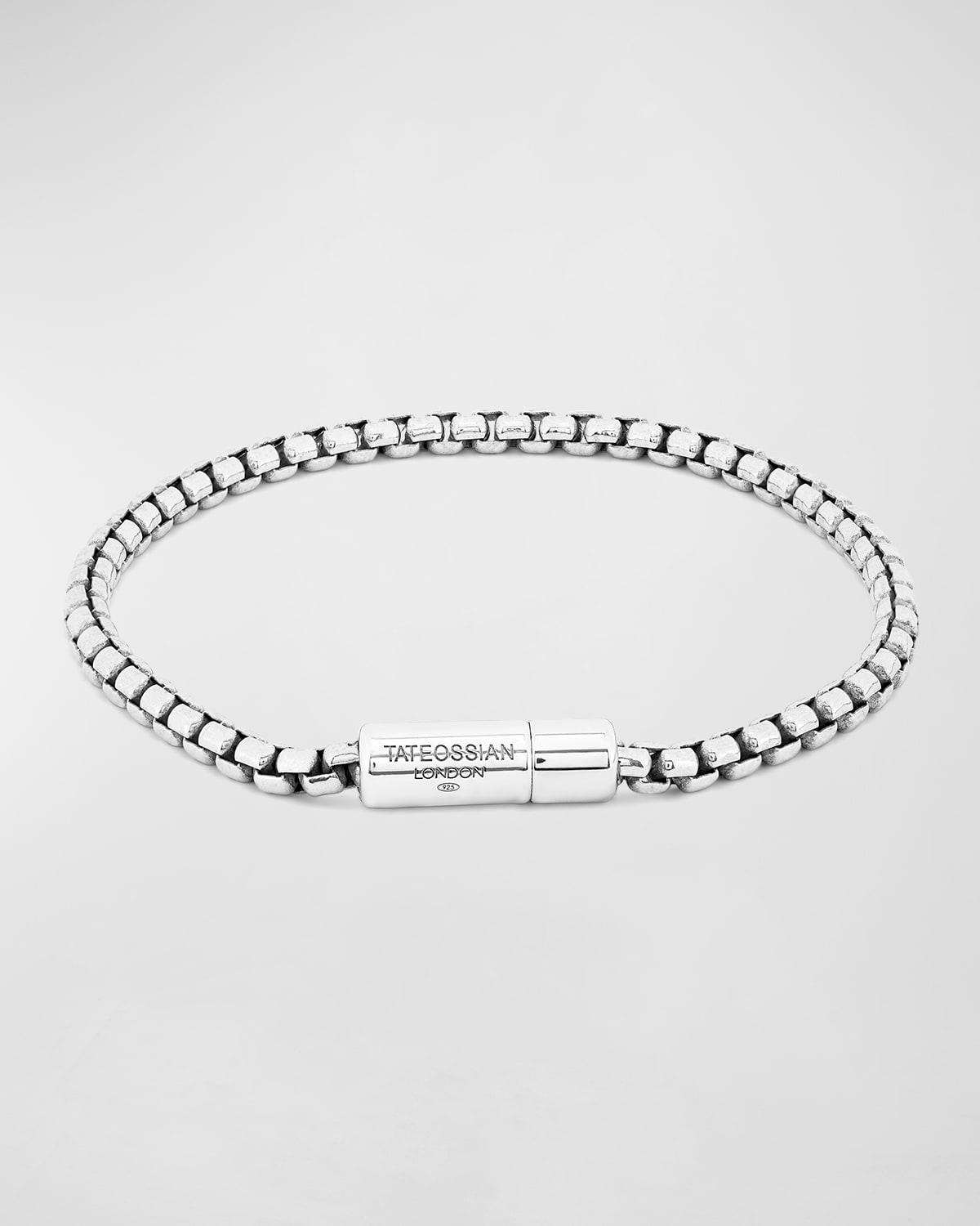 Tateossian Rhodium Plated Box Chain Bracelet Product Image