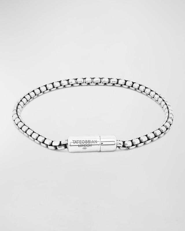 Tateossian Rhodium Plated Box Chain Bracelet Product Image