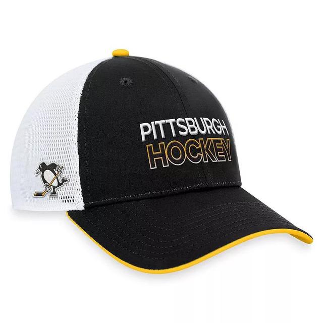 Mens Fanatics Branded Black Pittsburgh Penguins Authentic Pro Alternate Jersey Trucker Adjustable Hat Product Image