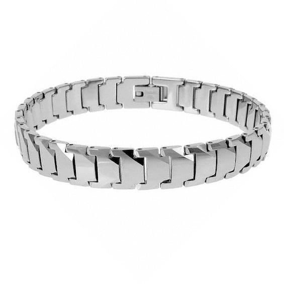 Men's Wide Link Bracelet in Tungsten - 8.25" Product Image