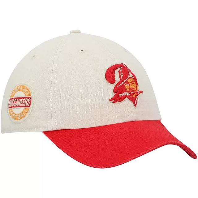 Mens 47 Cream/Red Tampa Bay Buccaneers Sidestep Clean Up Adjustable Hat Product Image