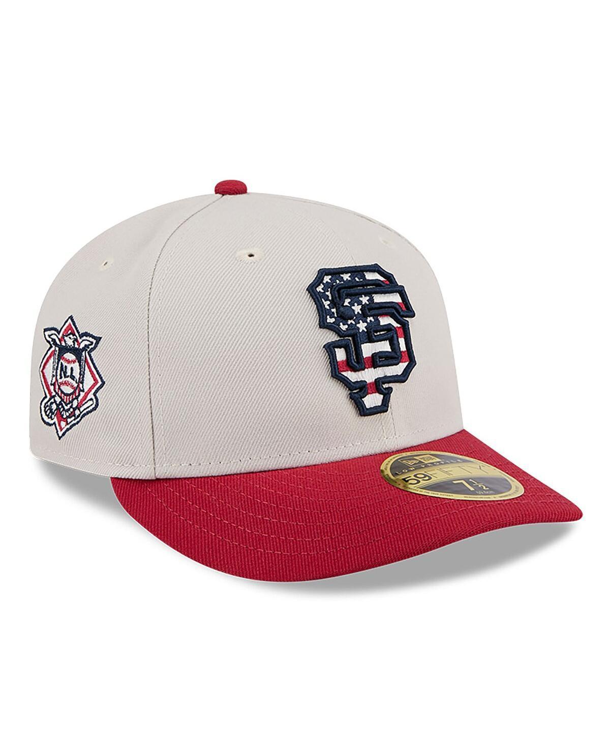 Mens New Era Khaki/Red San Francisco Giants 2024 Fourth of July Low Profile 59FIFTY Fitted Hat Product Image