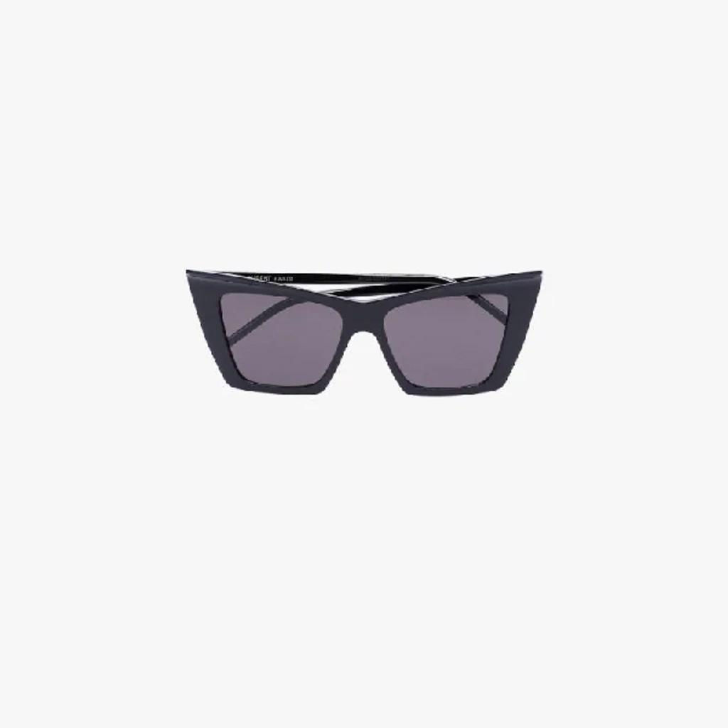 SAINT LAURENT Black 372 Sharp Cat Eye Sunglasses Product Image