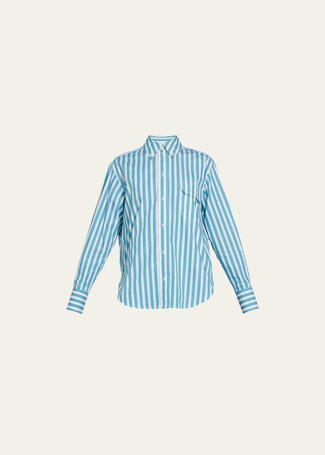 Stripe Oversized Mens Button-Down Shirt Product Image