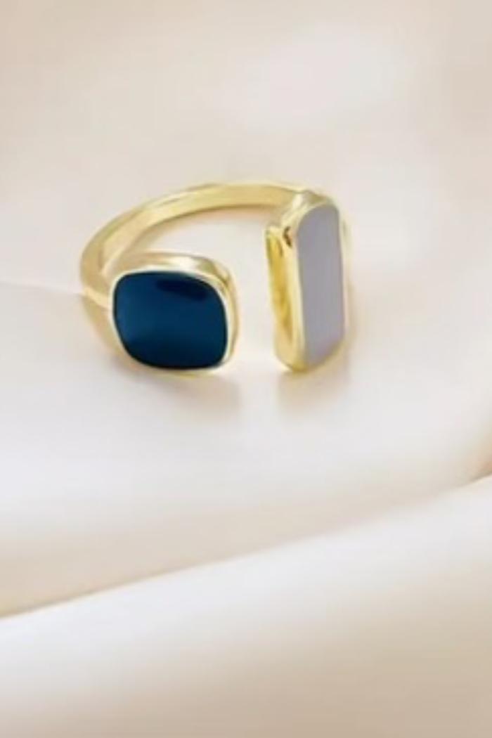 2 Blue-Toned Opened Adjustable Ring Product Image