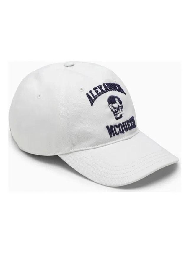 Men's Varsity Skull Lo Cap In White Product Image