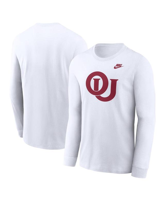 Nike Mens White Oklahoma Sooners Legacy Primary Logo Long Sleeve T-Shirt Product Image