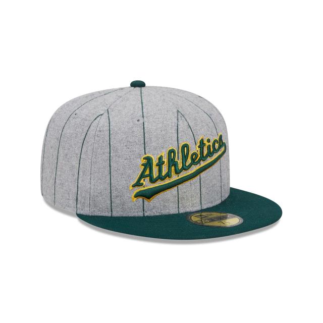 Oakland Athletics Heather Pinstripe 59FIFTY Fitted Hat Male Product Image