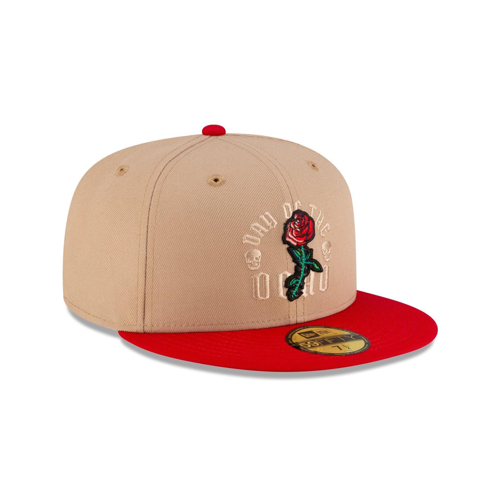 New Era Cap Day of the Dead Red Rose 59FIFTY Fitted Hat Male Product Image