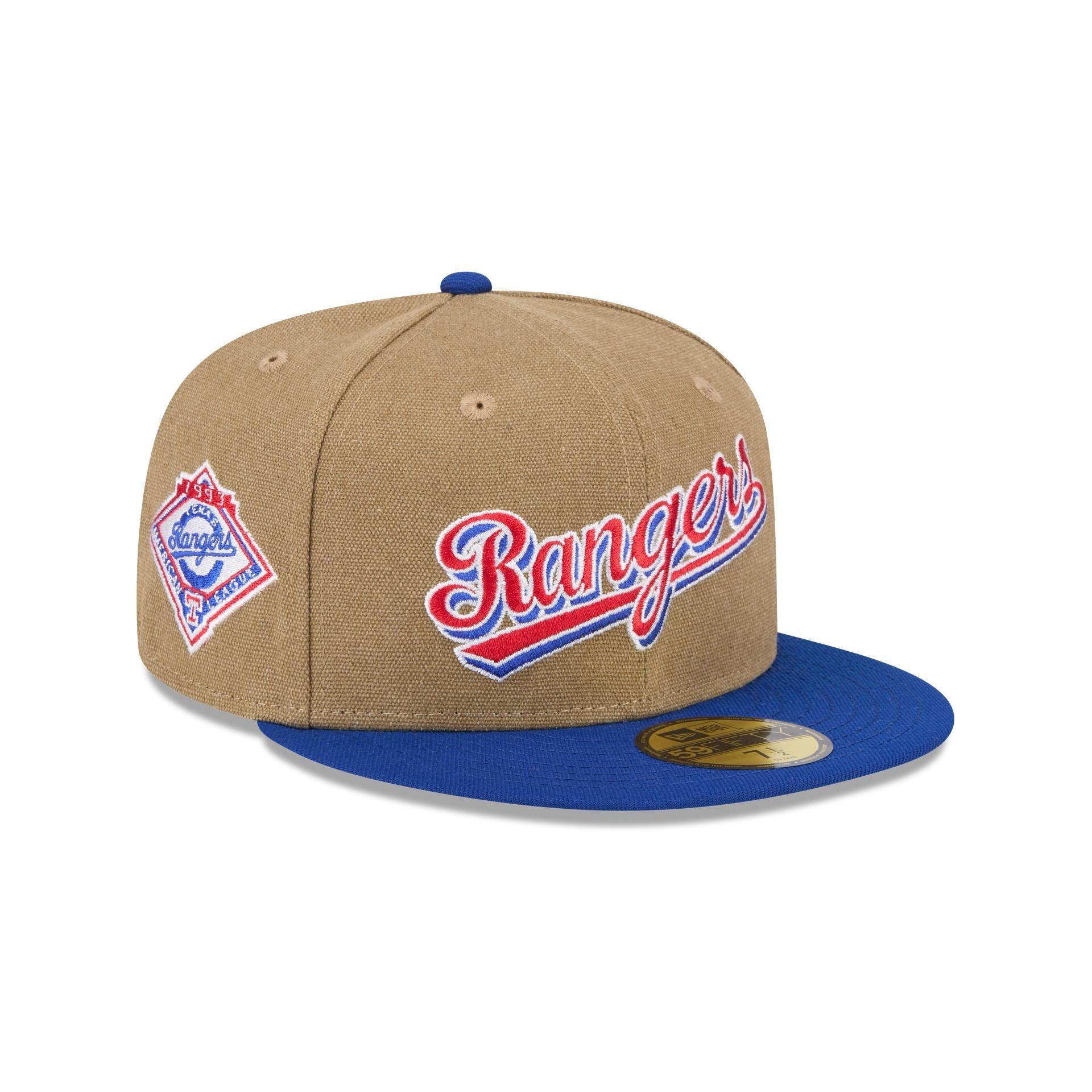 Texas Rangers Canvas Crown 59FIFTY Fitted Hat Male Product Image