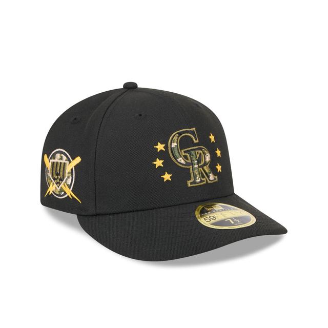 Colorado Rockies Armed Forces Day 2024 Low Profile 59FIFTY Fitted Hat Male Product Image