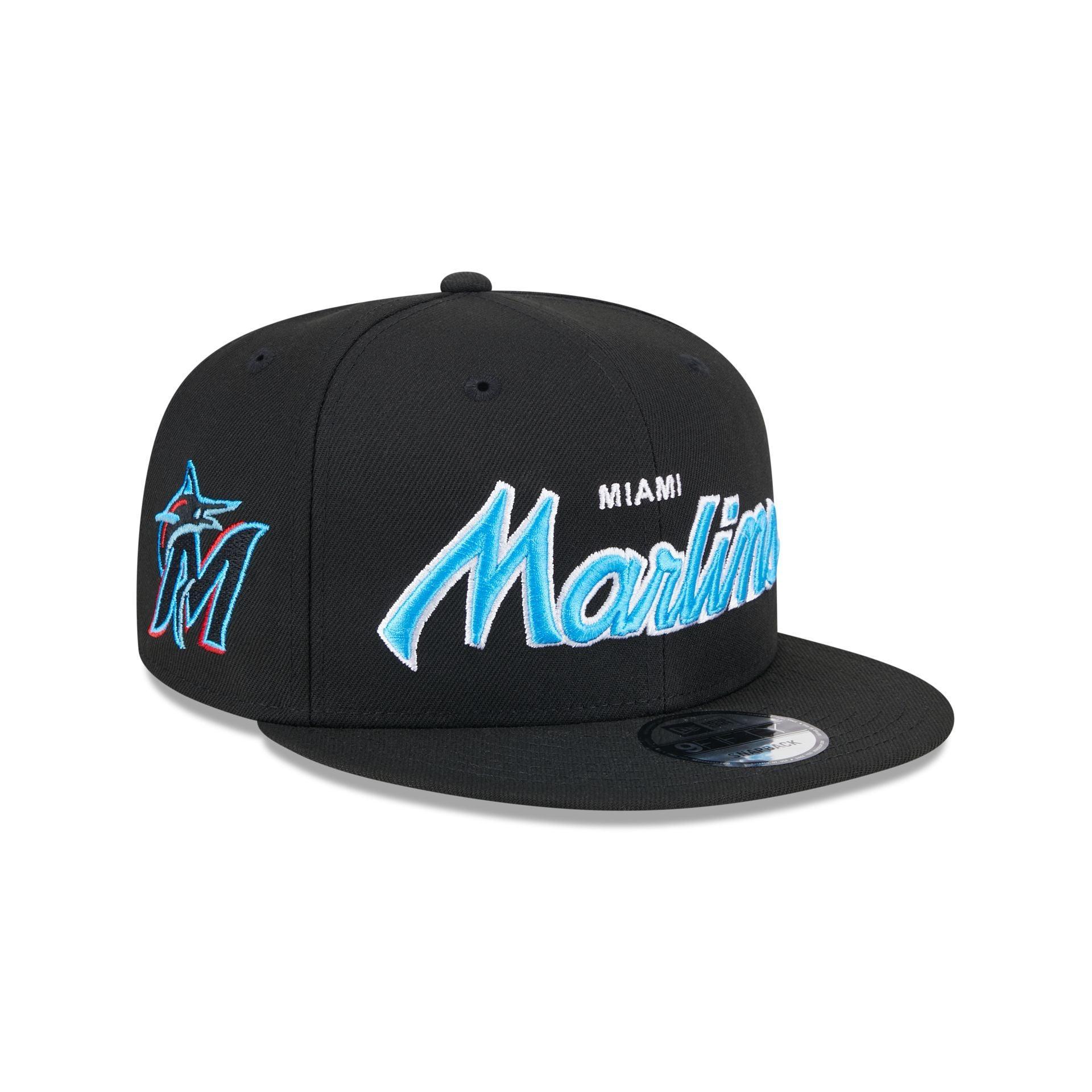 Miami Marlins Wordmark 9FIFTY Snapback Hat Male Product Image