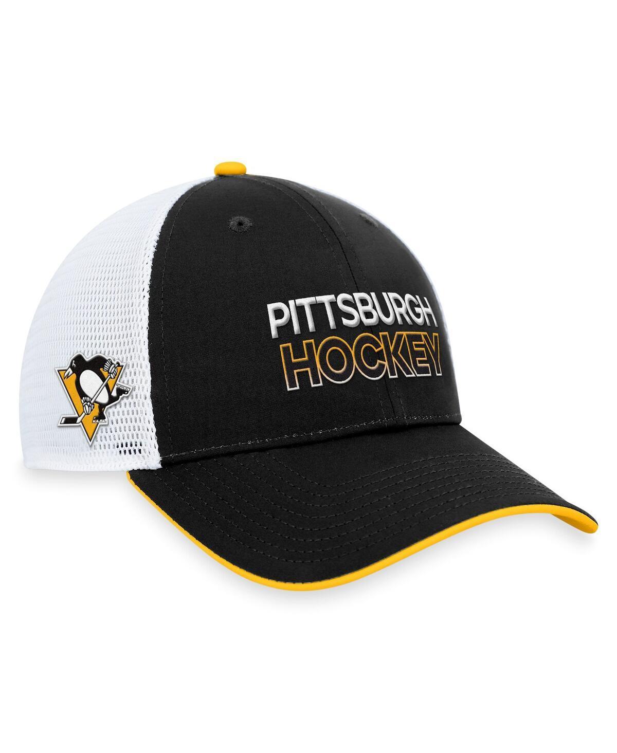 Mens Fanatics Black Pittsburgh Penguins Authentic Pro Rink Trucker Adjustable Hat Product Image